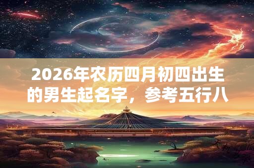 2026年农历四月初四出生的男生起名字，参考五行八字取名