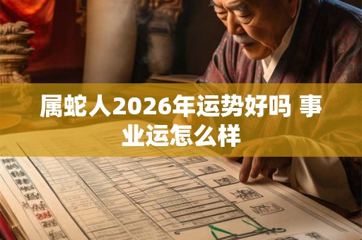 属蛇人2026年运势好吗 事业运怎么样 属蛇人2026年运势好吗 事业运怎么样