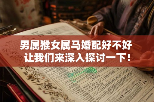 男属猴女属马婚配好不好 让我们来深入探讨一下！