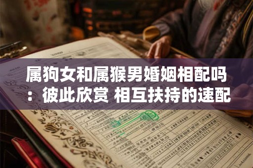 属狗女和属猴男婚姻相配吗:彼此欣赏 相互扶持的速配组合 属狗女和属猴男婚姻相配吗:彼此欣赏 相互扶持的速配组合