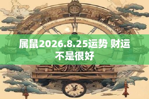 属鼠2026.8.25运势 财运不是很好