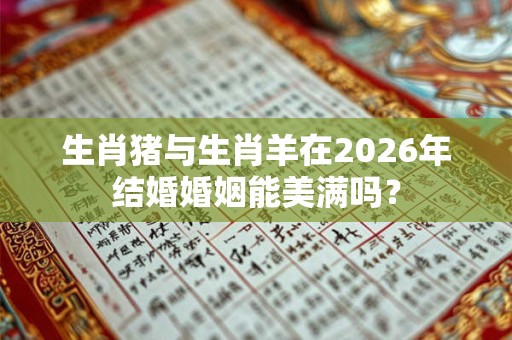 生肖猪与生肖羊在2026年结婚婚姻能美满吗？