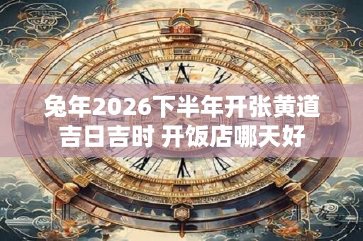 兔年2026下半年开张黄道吉日吉时 开饭店哪天好 兔年2026下半年开张黄道吉日吉时 开饭店哪天好