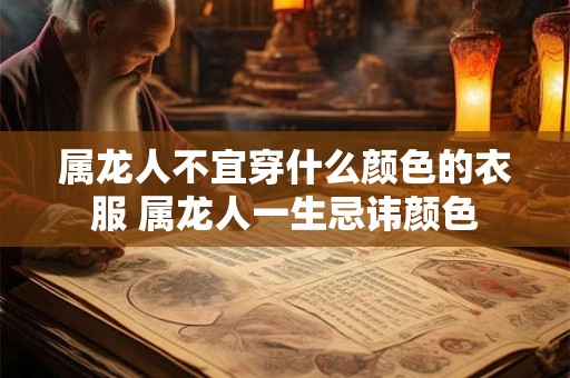 属龙人不宜穿什么颜色的衣服 属龙人一生忌讳颜色