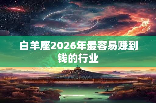 白羊座2026年最容易赚到钱的行业
