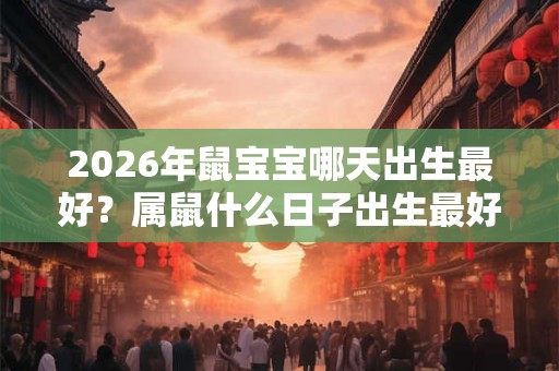 2026年鼠宝宝哪天出生最好？属鼠什么日子出生最好命？