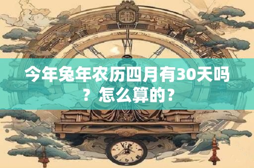 今年兔年农历四月有30天吗？怎么算的？