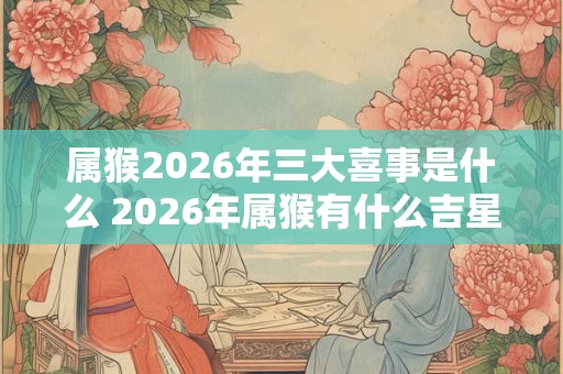 属猴2026年三大喜事是什么 2026年属猴有什么吉星