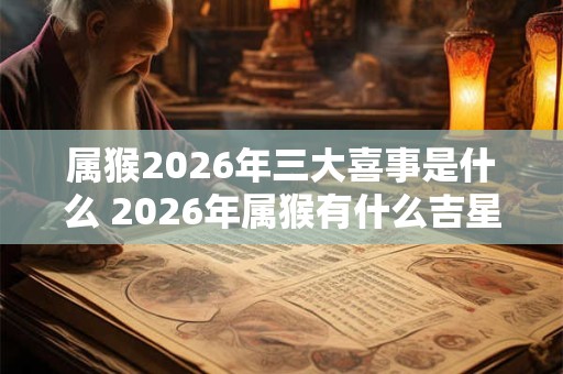属猴2026年三大喜事是什么 2026年属猴有什么吉星