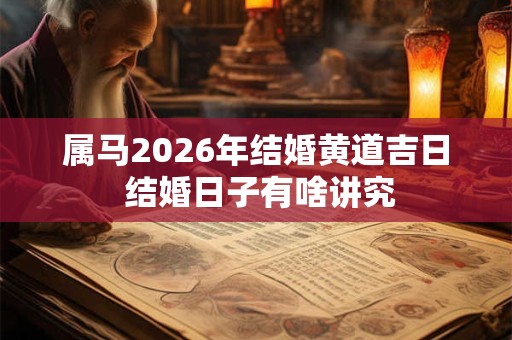 属马2026年结婚黄道吉日 结婚日子有啥讲究 属马2026年结婚黄道吉日 结婚日子有啥讲究
