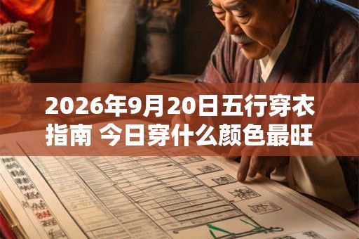 2026年9月20日五行穿衣指南 今日穿什么颜色最旺运