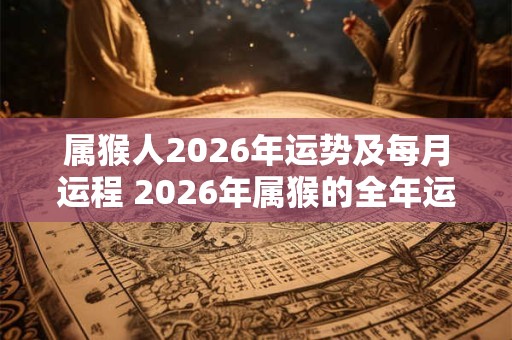 属猴人2026年运势及每月运程 2026年属猴的全年运势及每月运程