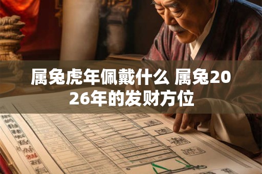 属兔虎年佩戴什么 属兔2026年的发财方位 属兔虎年佩戴什么 属兔2026年的发财方位