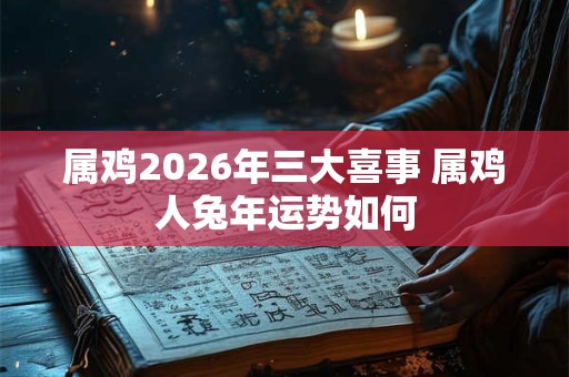 属鸡2026年三大喜事 属鸡人兔年运势如何