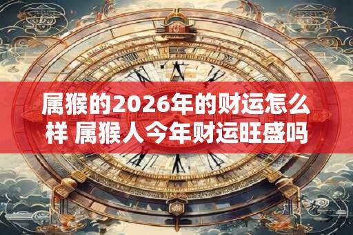 属猴的2026年的财运怎么样 属猴人今年财运旺盛吗