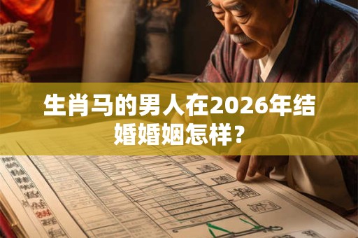 生肖马的男人在2026年结婚婚姻怎样? 生肖马的男人在2026年结婚婚姻怎样?