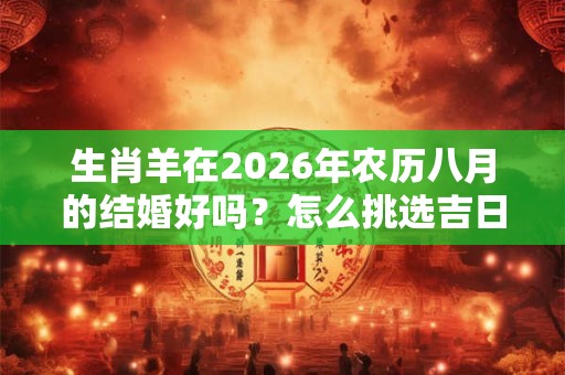 生肖羊在2026年农历八月的结婚好吗?怎么挑选吉日? 生肖羊在2026年农历八月的结婚好吗?怎么挑选吉日?