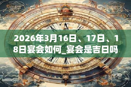 2026年3月16日、17日、18日宴会如何_宴会是吉日吗
