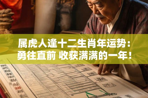 属虎人逢十二生肖年运势:勇往直前 收获满满的一年! 属虎人逢十二生肖年运势:勇往直前 收获满满的一年!