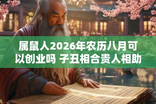 属鼠人2026年农历八月可以创业吗 子丑相合贵人相助