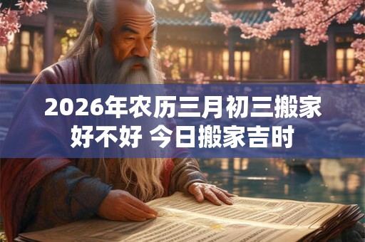 2026年农历三月初三搬家好不好 今日搬家吉时 2026年农历三月初三搬家好不好 今日搬家吉时
