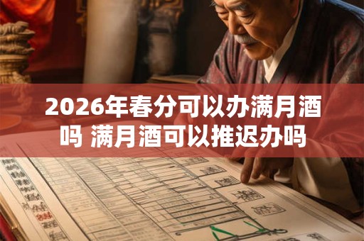 2026年春分可以办满月酒吗 满月酒可以推迟办吗 2026年春分可以办满月酒吗 满月酒可以推迟办吗