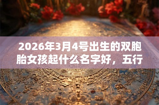 2026年3月4号出生的双胞胎女孩起什么名字好，五行属什么？