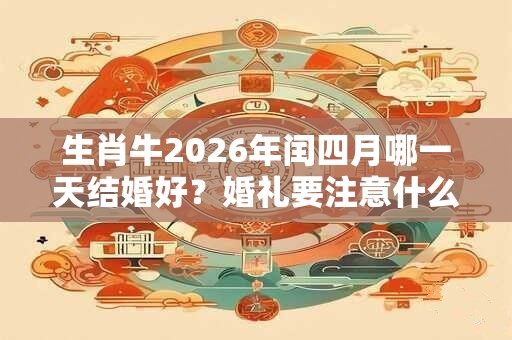 生肖牛2026年闰四月哪一天结婚好？婚礼要注意什么？