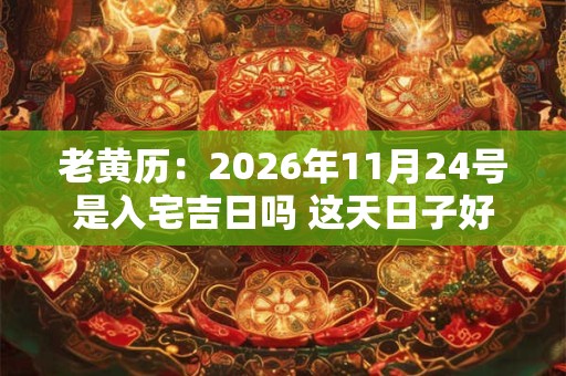 老黄历：2026年11月24号是入宅吉日吗 这天日子好吗