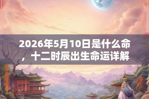 2026年5月10日是什么命，十二时辰出生命运详解