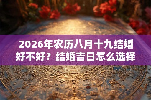 2026年农历八月十九结婚好不好？结婚吉日怎么选择？