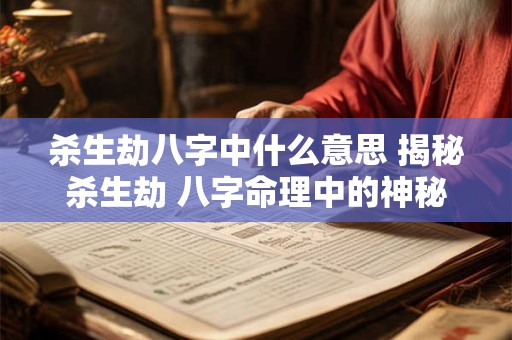 杀生劫八字中什么意思 揭秘杀生劫 八字命理中的神秘力量 杀生劫八字中什么意思 揭秘杀生劫 八字命理中的神秘力量
