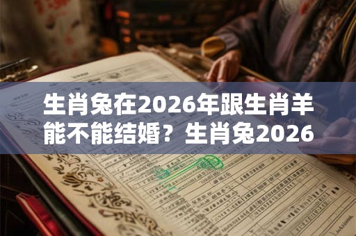生肖兔在2026年跟生肖羊能不能结婚？生肖兔2026年感情运