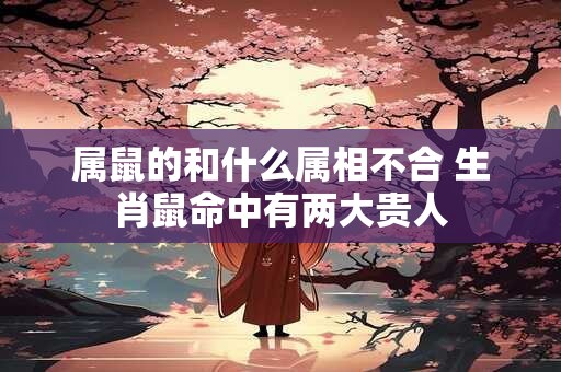 属鼠的和什么属相不合 生肖鼠命中有两大贵人 属鼠的和什么属相不合 生肖鼠命中有两大贵人