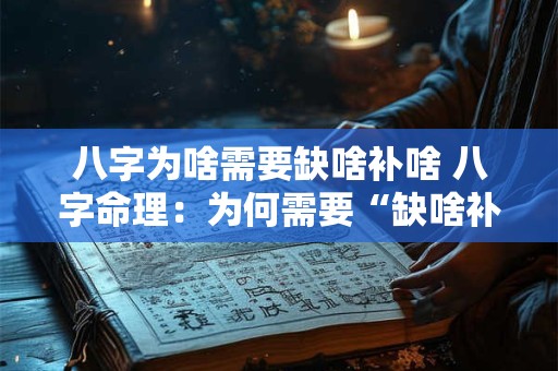 八字为啥需要缺啥补啥 八字命理：为何需要“缺啥补啥”