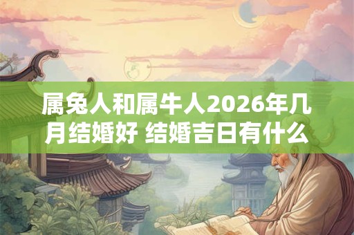 属兔人和属牛人2026年几月结婚好 结婚吉日有什么说法 属兔人和属牛人2026年几月结婚好 结婚吉日有什么说法