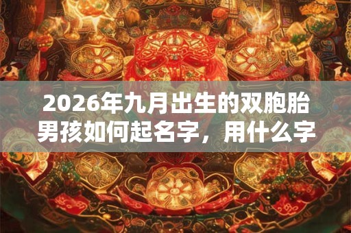 2026年九月出生的双胞胎男孩如何起名字，用什么字比较好