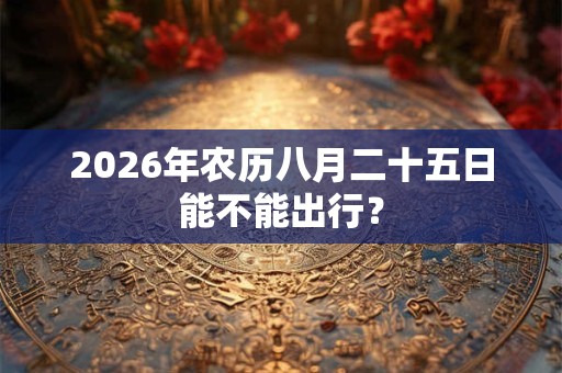 2026年农历八月二十五日能不能出行? 2026年农历八月二十五日能不能出行?
