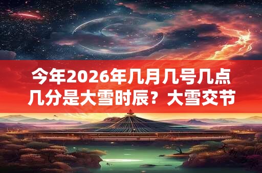 今年2026年几月几号几点几分是大雪时辰?大雪交节时间 今年2026年几月几号几点几分是大雪时辰?大雪交节时间