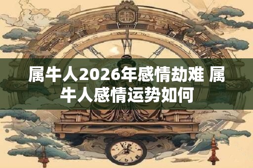 属牛人2026年感情劫难 属牛人感情运势如何