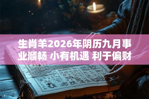 生肖羊2026年阴历九月事业顺畅 小有机遇 利于偏财