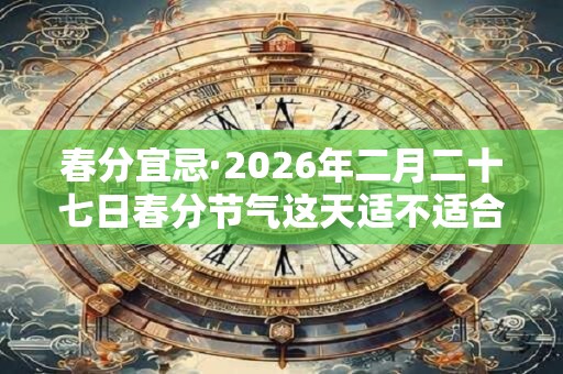 春分宜忌·2026年二月二十七日春分节气这天适不适合装修? 春分宜忌·2026年二月二十七日春分节气这天适不适合装修?