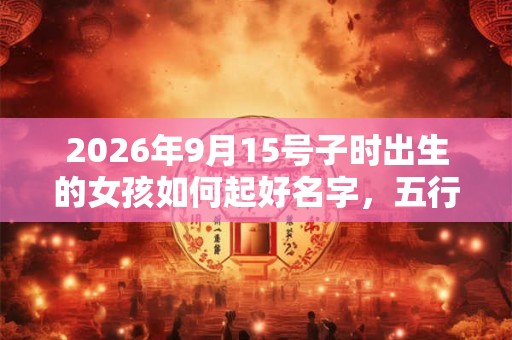 2026年9月15号子时出生的女孩如何起好名字，五行属什么