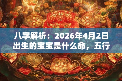 八字解析：2026年4月2日出生的宝宝是什么命，五行缺什么