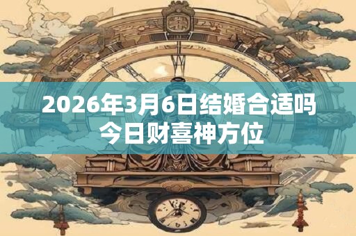 2026年3月6日结婚合适吗 今日财喜神方位