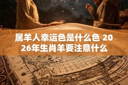 属羊人幸运色是什么色 2026年生肖羊要注意什么 属羊人幸运色是什么色 2026年生肖羊要注意什么