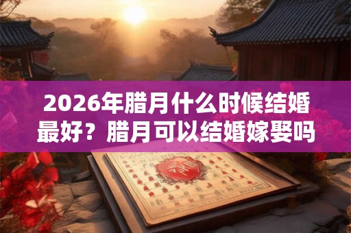 2026年腊月什么时候结婚最好？腊月可以结婚嫁娶吗？
