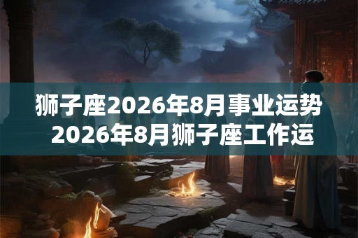狮子座2026年8月事业运势 2026年8月狮子座工作运程详解