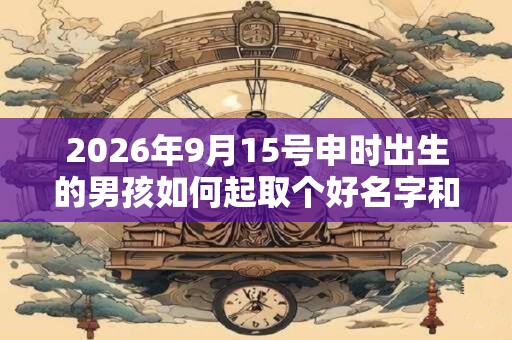 2026年9月15号申时出生的男孩如何起取个好名字和五行属性