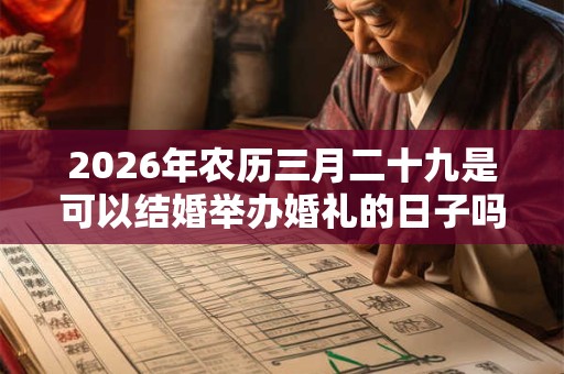 2026年农历三月二十九是可以结婚举办婚礼的日子吗? 2026年农历三月二十九是可以结婚举办婚礼的日子吗?